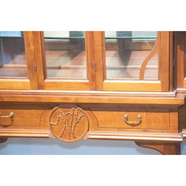 Davide Rocchi Four Door Cherry Wood Breakfront Made in Florence - 85" W X 79" H For Sale - Image 4 of 9