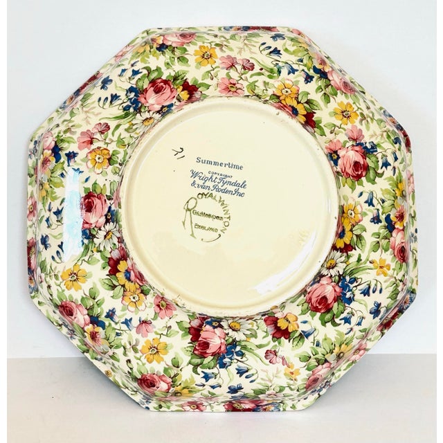 Mid-Century Modern RWC Royal Winton Chintz Summertime Bowl For Sale - Image 3 of 4