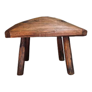 Primitive, Antique Stool, All Wood-Made, Rustic, Circa 1800’s