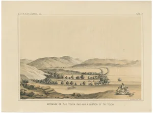 Sinclair after Koppel, The Tejon Pass Near Bakersfield and Mojave, California, 1856, Tinted Lithograph
