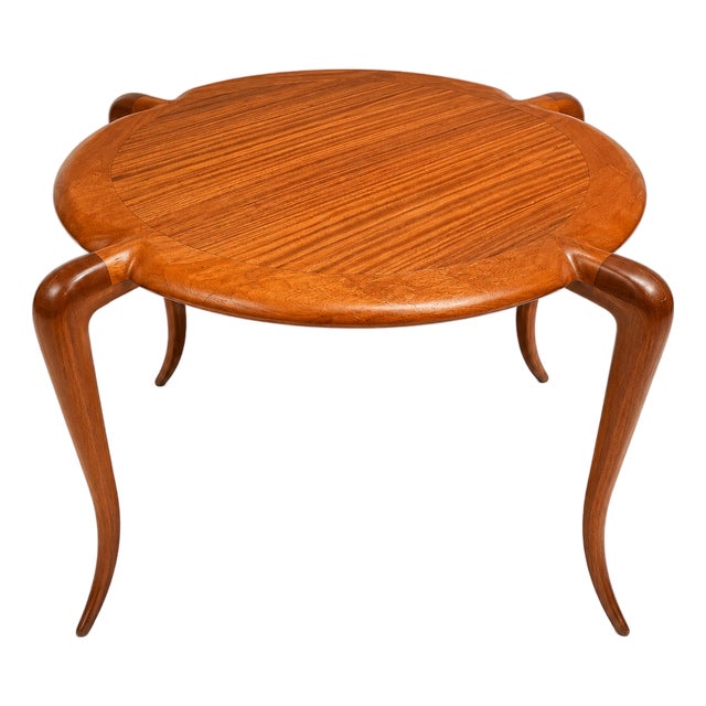 Alan Goldberg Attributed Sculptural Wood Occasional Table For Sale