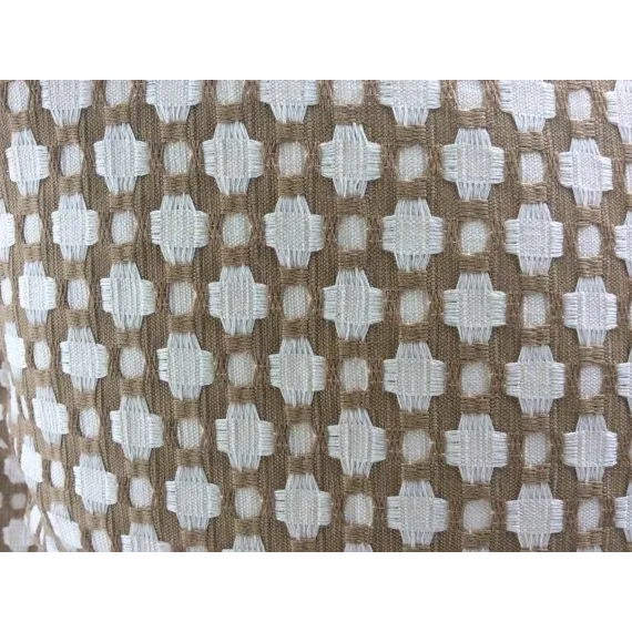 Contemporary Schumacher Betwixt Pillows in Biscuit Brown & White Woven - a Pair For Sale - Image 3 of 4
