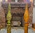 Pair of Vintage Glass Genie Bottles - Amber Diamond and Green Hobnail For Sale - Image 9 of 15