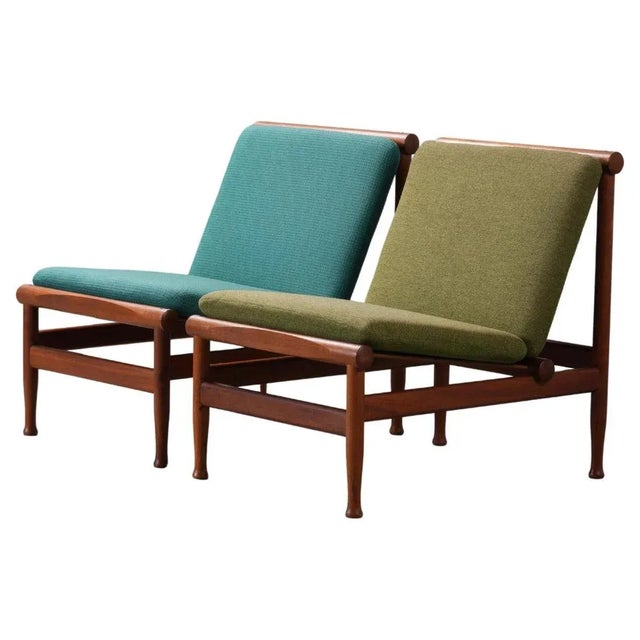 Set of Vintage Danish Lounge Chairs in Teak by Kai Lyngfeld Larsen, 1960s For Sale - Image 9 of 9