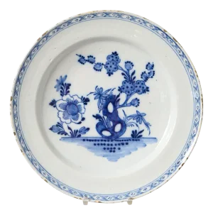 Large Antique Dutch Delft Charger Plate, 1700s