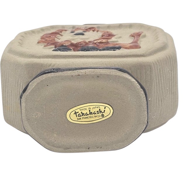 Ceramic Takahashi Japan Mid-Century “Lion” Bud Vase – Handcrafted Ceramic, 4.25” For Sale - Image 7 of 7