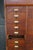 Antique Ohmers Sons 48 Drawer Oak Industrial Apothecary Amberg Filing Cabinet For Sale - Image 11 of 14
