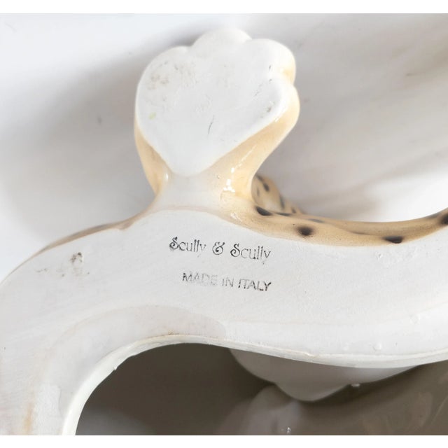 Late 20th Century Decorative Italian Ceramic Cheetah Figure for Scully & Scully For Sale - Image 10 of 12