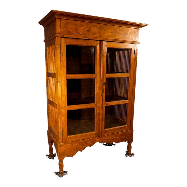 Vintage Wooden Display Cabinet For Sale