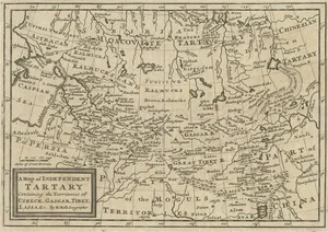 Map of Tartary with Persia and Siberia and the Mogul Territories and China, 1717