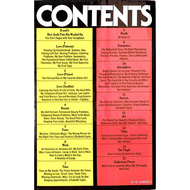 Paper "The Philosophy of Andy Warhol (From a to B & Back Again)" 1975 (Inscribed) For Sale - Image 7 of 7