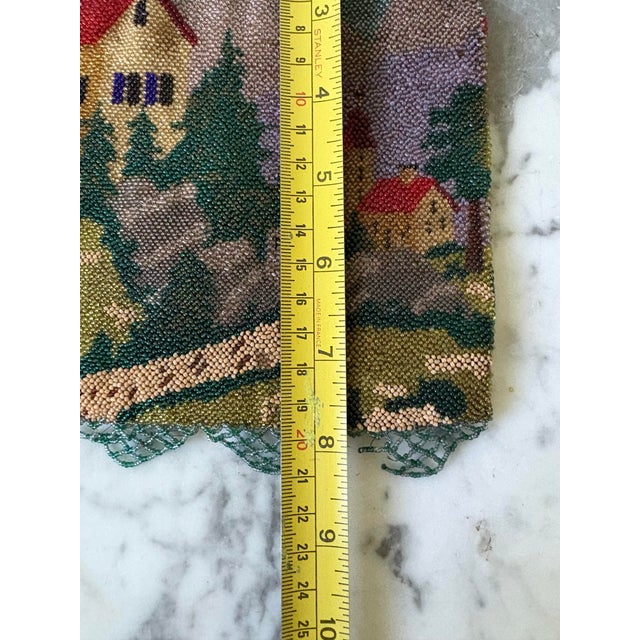 Glass Art Deco Antique Micro-Beaded Purse, Dating Back to the Late 19th Century. For Sale - Image 7 of 9