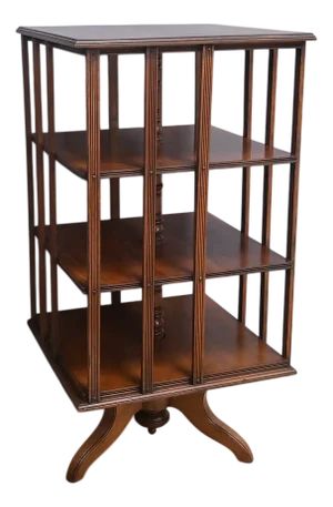 Large Revolving Bookcase in Mahogany, Late 19th Century