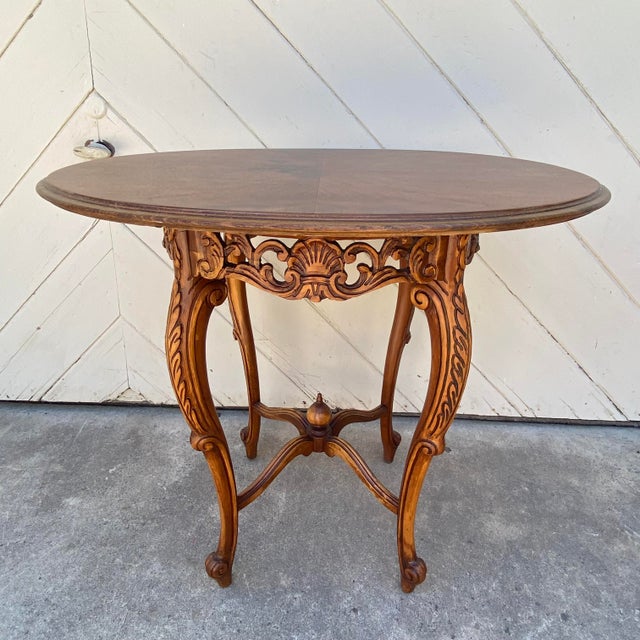 French Style Rococo Revival Walnut Side Table For Sale - Image 15 of 17