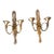 Vintage Pair of Gilt Bronze Sconce Candelabras For Sale