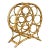 Vintage Coastal Boho Rattan Sculptural Bamboo 7-Bottle Wine Rack For Sale