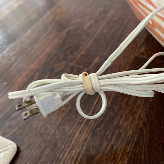 1990s Glazed-Drip Mid-Century Modern Lamp For Sale - Image 10 of 11