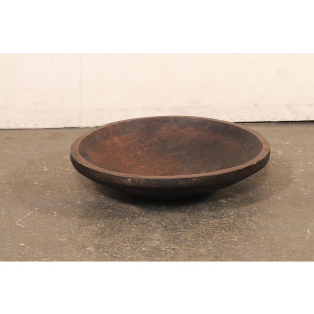 Early 20th C. Large Sumatran Wooden Bowl For Sale - Image 10 of 10