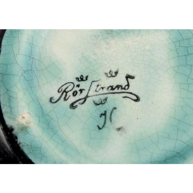 Ceramic Large Art Deco Faience Vase by Ilse Claesson for Rörstrand, 1940 For Sale - Image 7 of 9