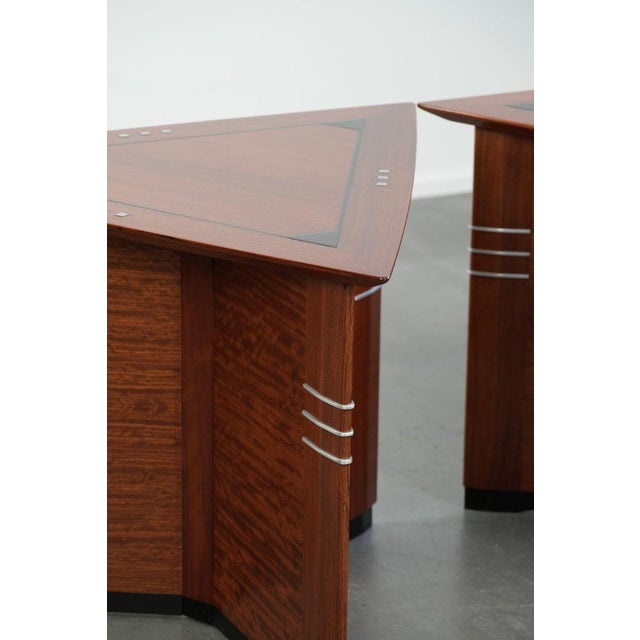 Art Deco Triangular Side Tables by Schuitema from the Decoforma Series, Set of 2 For Sale - Image 9 of 12