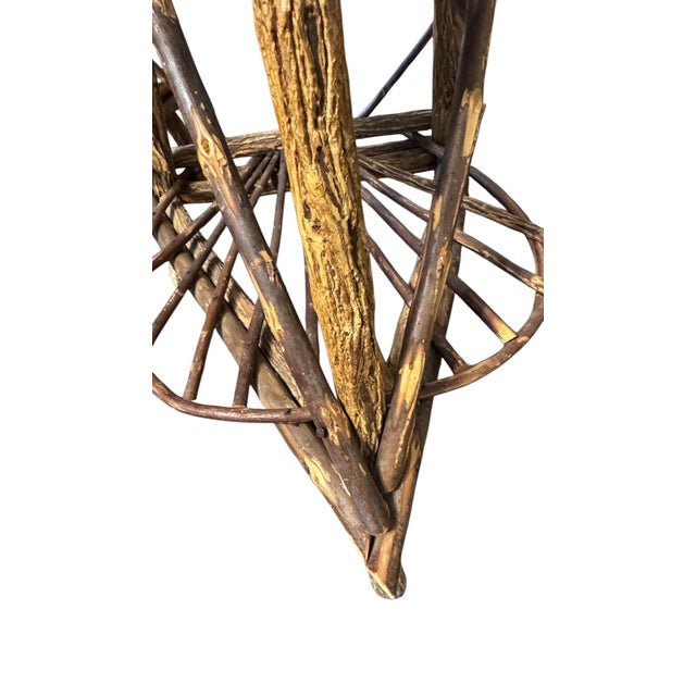 Late 20th Century 2 Heart-Shaped Adirondack Bentwood End Tables For Sale - Image 4 of 11