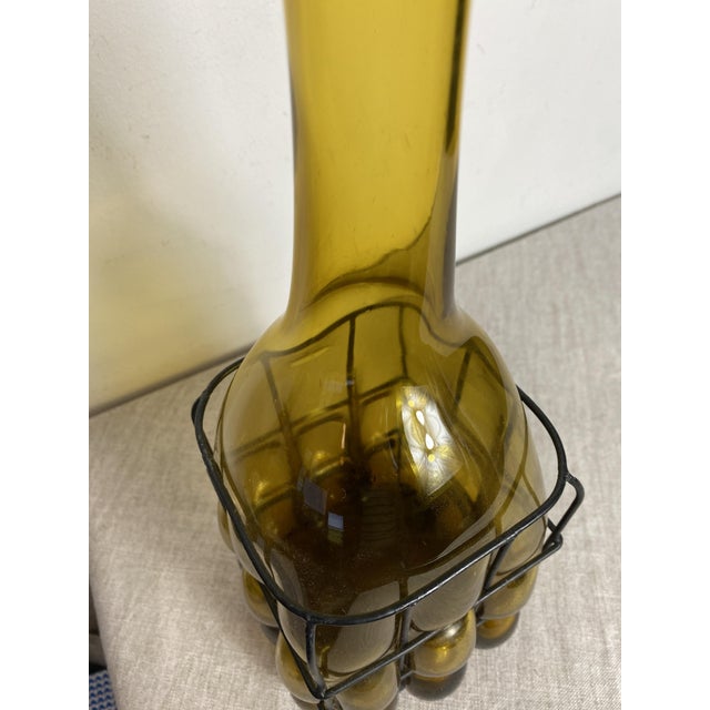 Glass Bottle Encased in Wrought Iron, 1930s For Sale - Image 13 of 15