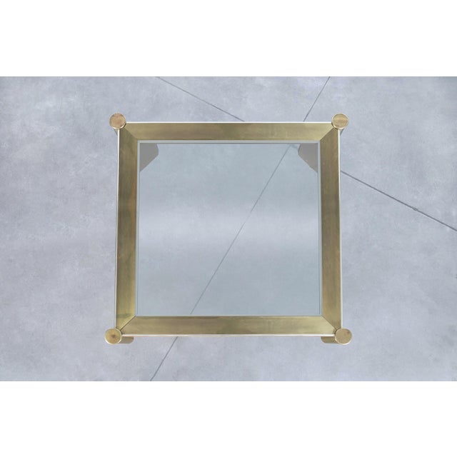 Vintage Brass and Glass Coffee Table Attributed to Mastercraft For Sale - Image 14 of 14