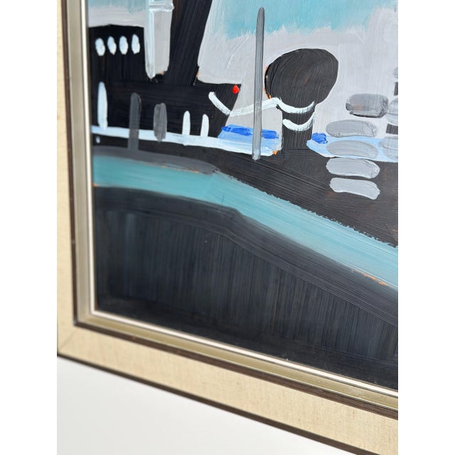 Bertil Sjöberg, Midnight Harbour, Oil on Panel, Framed For Sale - Image 7 of 18