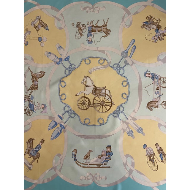 HERMES MOBILE TOYS 1984 By Nina silk scarf For Sale In New York - Image 6 of 10