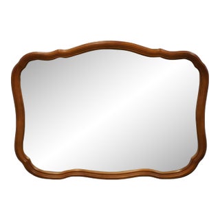 High End Vintage Solid Maple Country French Style 45" Mirror For Sale