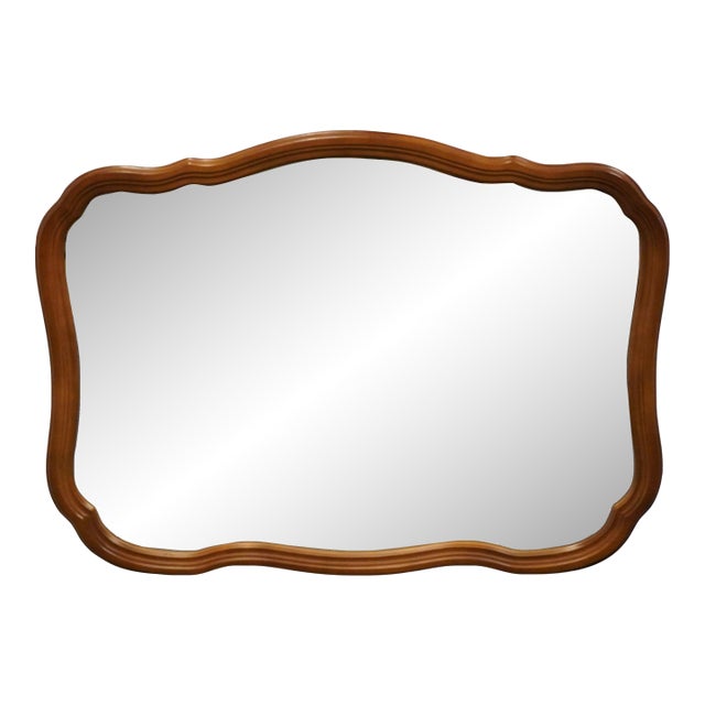 High End Vintage Solid Maple Country French Style 45" Mirror For Sale
