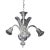 Vintage Murano Style Crystal J Arms Chandelier For Sale