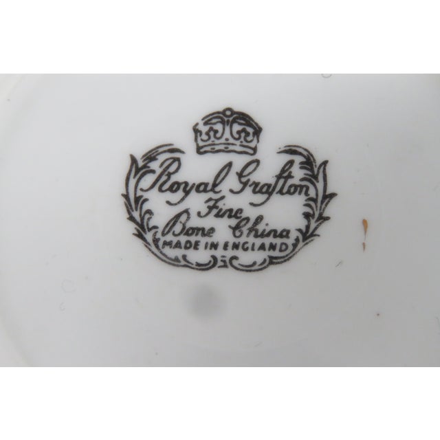 Royal Grafton Red Yellow Roses Bone China Flowers Tea Cup and Saucer Set 4655b For Sale - Image 10 of 12