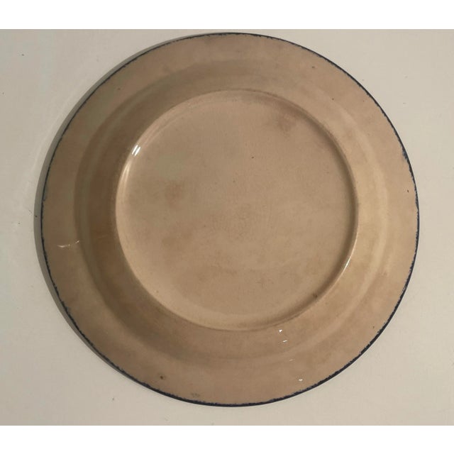 Antique English Leeds Blue Feather Edge Plate. This fabulous plate measures 9” in diamter. It is from the early 1800's,...
