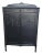 Black Wardrobe, Armoire Cabinet, Vintage Boho Style 1930's For Sale