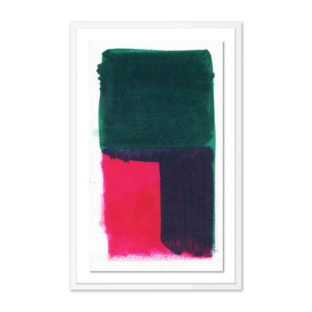 Contemporary The Park by Gold Rush Art, Art Print in White Frame, Small For Sale - Image 3 of 3