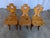 Set of 3 wooden chairs, that are made in a traditional Tyrolean style, featuring solid wood construction and heart-shaped...
