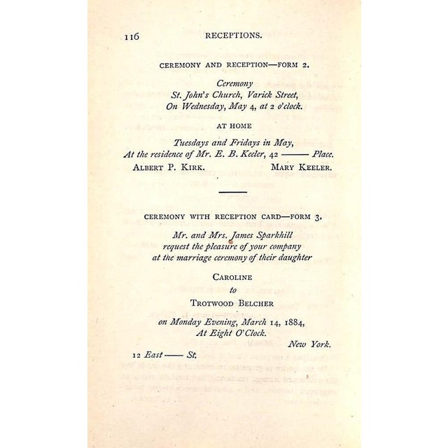"Dunbar's Complete Handbook of Etiquette" 1884 Dunbar, m.c. For Sale - Image 4 of 4