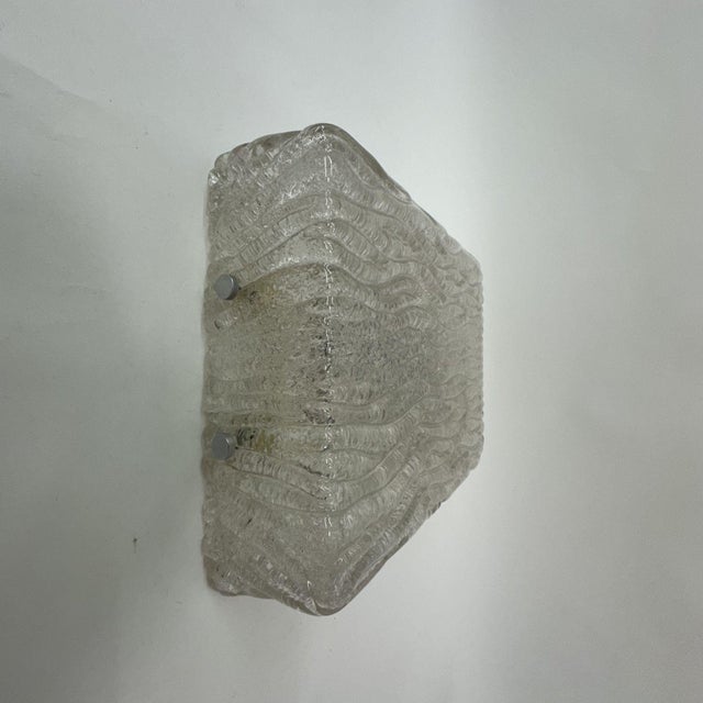 Iced Murano Glass Ceiling Lamp, 1970s For Sale - Image 11 of 13