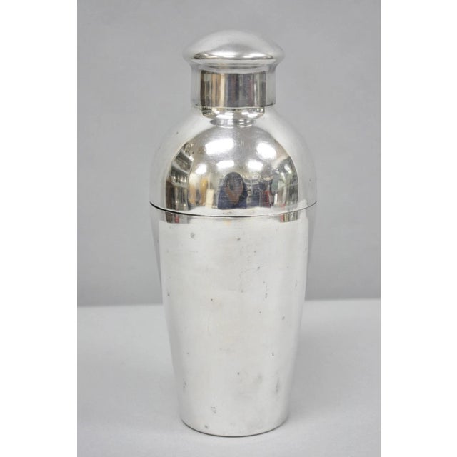 Vintage Wiskemann Belgium Art Deco Silver Plated Martini Cocktail Shaker Barware For Sale - Image 16 of 16