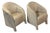 Pair 1990s Post Modern Italian Leather Nicoletti Club Chairs For Sale