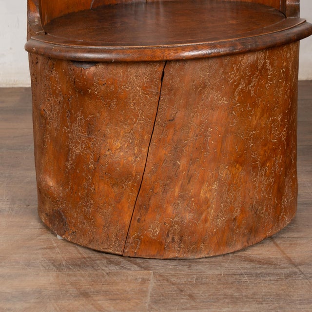 Pair of Early 20th Century Hand-Carved Log Stools “Kubbestol” With Turkeys For Sale - Image 15 of 16