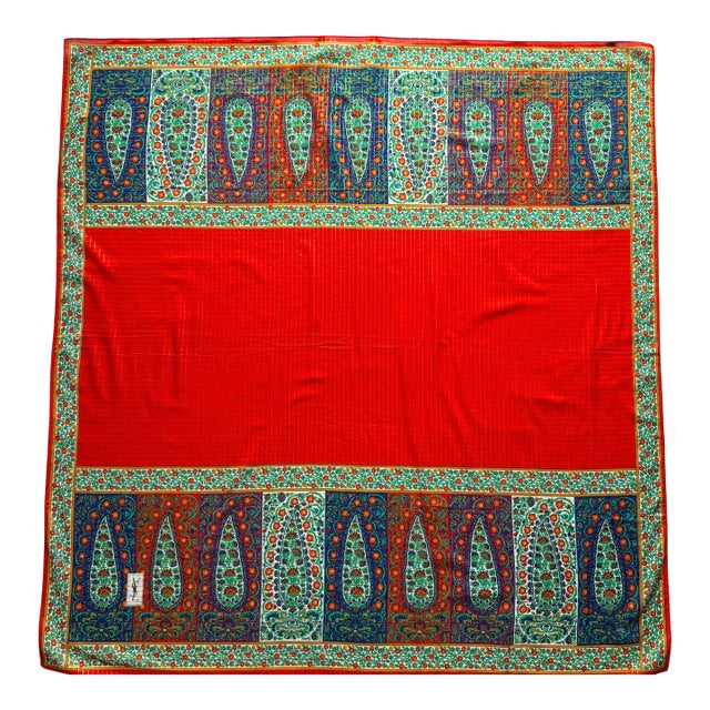 Yves Saint Laurent Large Scarf 1970 For Sale