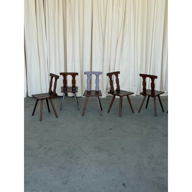 Antique Carved Oak Revival Dining Chairs — Set of 6 For Sale - Image 15 of 18