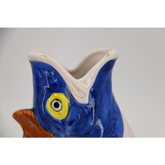 Antique Portuguese Palissy Ware Set of Two Gurgle Jugs, Pitcher, Earthenware For Sale - Image 15 of 18