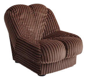 Space Age Italian ‘Petal’ Form Lounge Chair in Velvet
