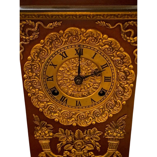 19th Century French Empire Ormolu Style Clock For Sale In Dallas - Image 6 of 10