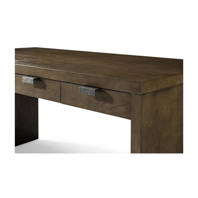 Brown Dark Modern Desk For Sale - Image 8 of 9