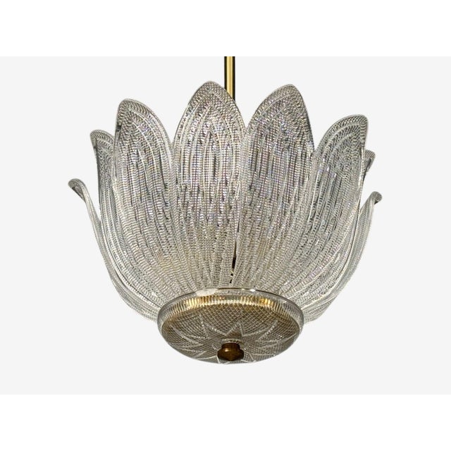 1960s Mid-Century Modern Carl Fagerlund, Tulip Chandelier, Molded Glass, Brass For Sale In New York - Image 6 of 14