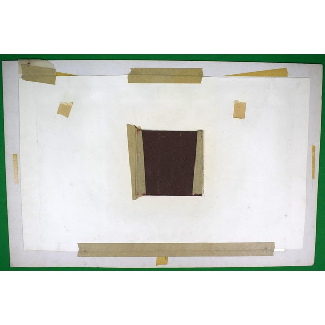 Traditional Lanvin Paris Salon Interior Watercolor W/ Gouache For Sale - Image 3 of 3